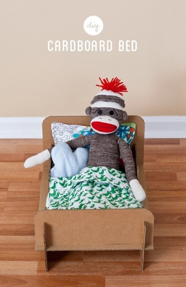 Cardboard Toy Bed -20 Awesome Ways to Recycle Cardboard Box for Kids