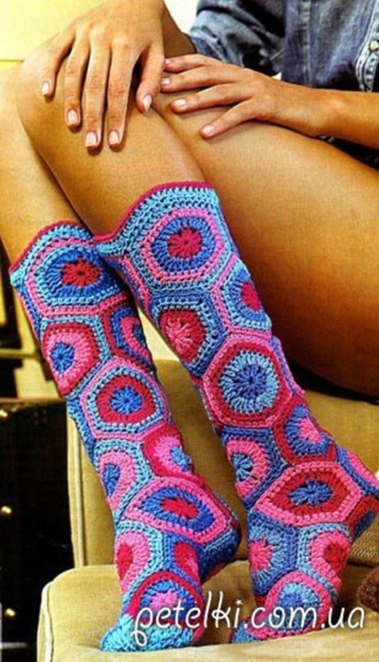 Knee High Slipper Assembly Chart-10 High Knee Crochet Slipper Boots Patterns to Keep Your Feet Cozy