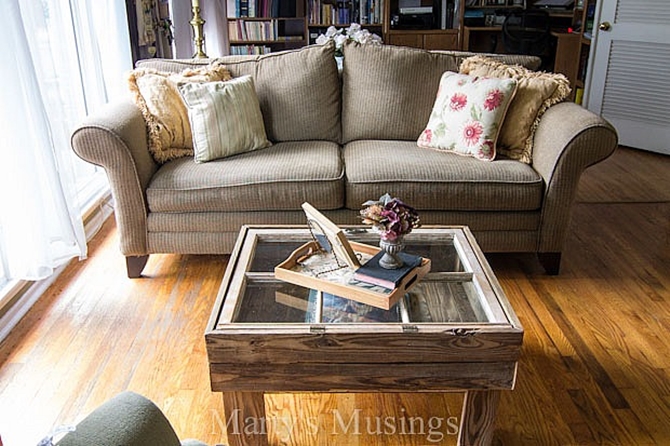 DIYHowto 15 DIY Coffee Table Ideas And Free Plans With Instructions-Window Display Coffee Table
