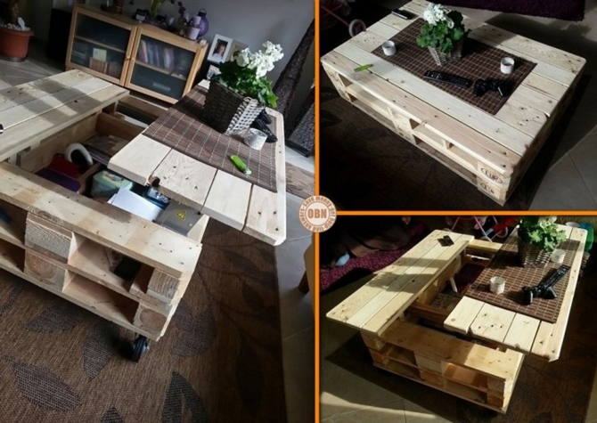 DIYHowto 15 DIY Coffee Table Ideas And Free Plans With Instructions-Lift Top Pallet Coffee Table