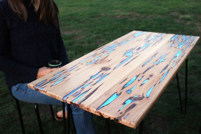 DIYHowto 15 DIY Coffee Table Ideas And Free Plans With Instructions-DIY Glow In the Dark Coffee Table