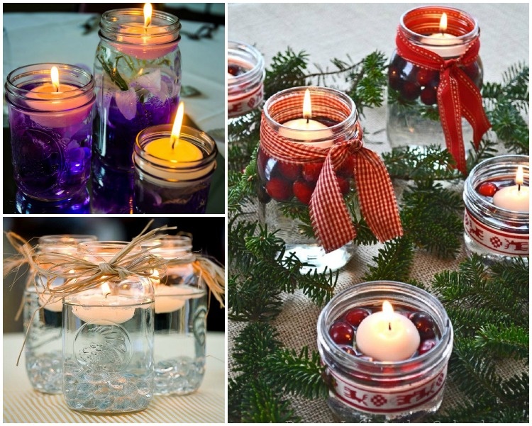 20 Unique Mason Jar DIY Crafts and Projects You'll Love to Try-Mason Jar Floating Centerpiece