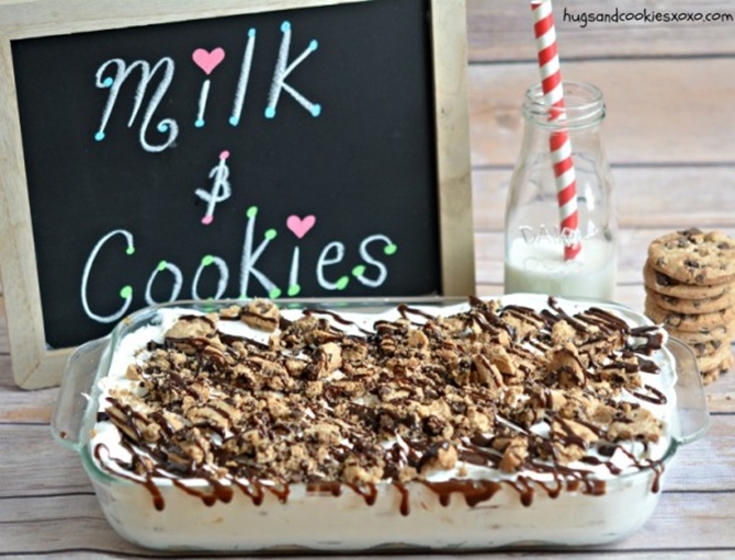 25 Dessert Lasagna Recipes To Make Your Party Wow08-Milk and Cookies Lasagna