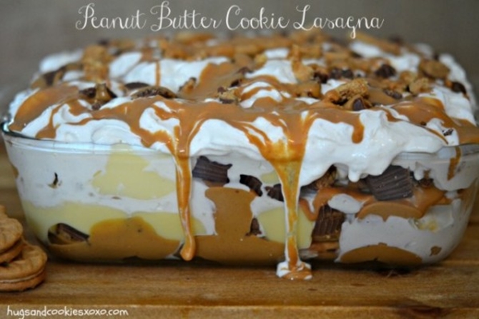 25 Dessert Lasagna Recipes To Make Your Party Wow10-Peanut Butter Cookie Lasagna