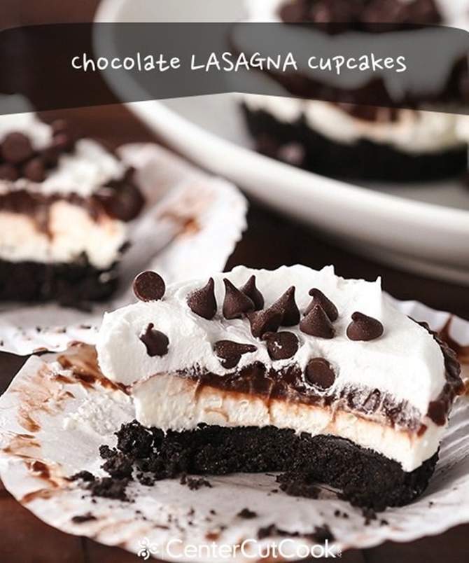 25 Dessert Lasagna Recipes To Make Your Party Wow20-Chocolate Lasagna Cupcakes