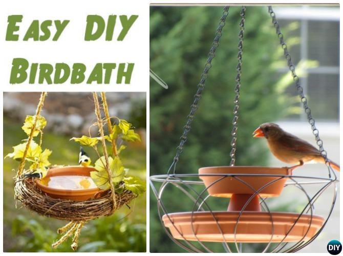 DIY Easy Hanging Clay Pot Bird Feeder Instructions
