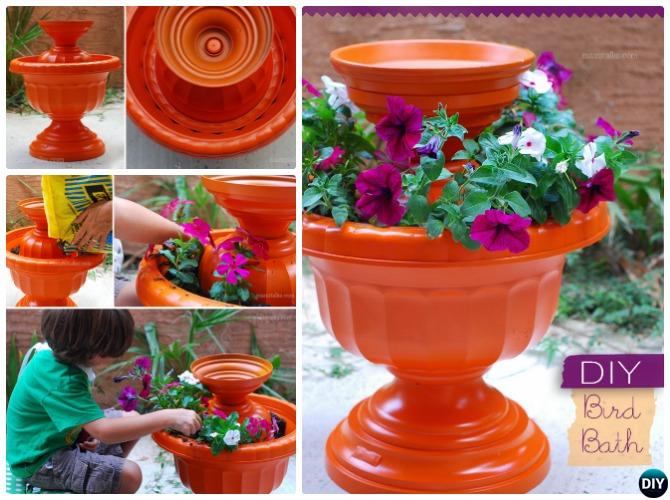 DIY Flower Clay Pot Bird Feeder Instructions