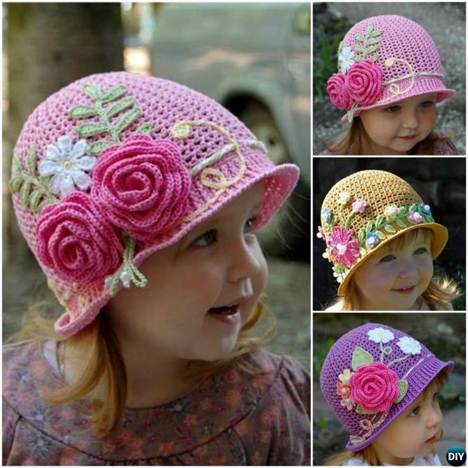 Crochet Panama Flower Hat Free Pattern