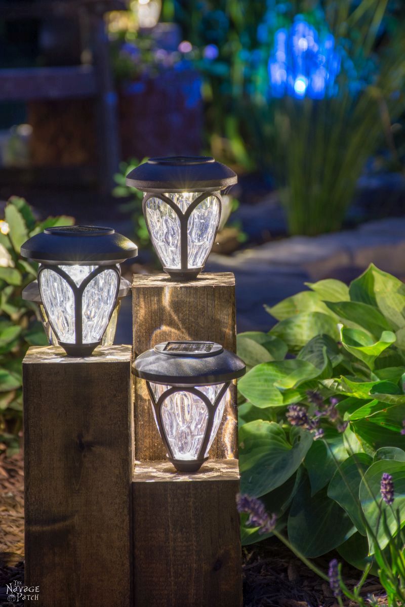solar diy light lights lighting landscape garden craft cedar cube instructions diyhowto