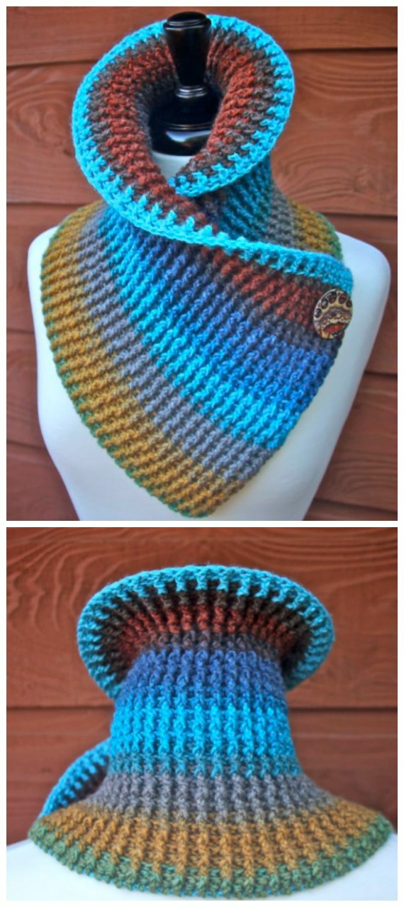 Crochet Infinity Scarf Cowl Neck Warmer Free Patterns &amp; Instructions