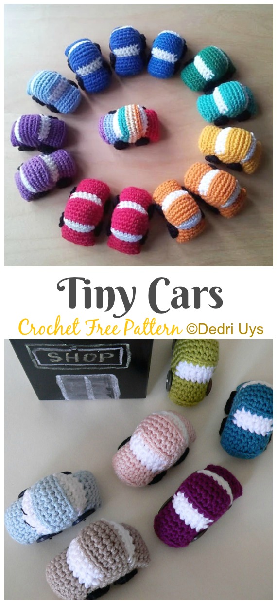 Amigurumi Mini Car Crochet Free Pattern - Crochet #Car; #Amigurumi Free Patterns