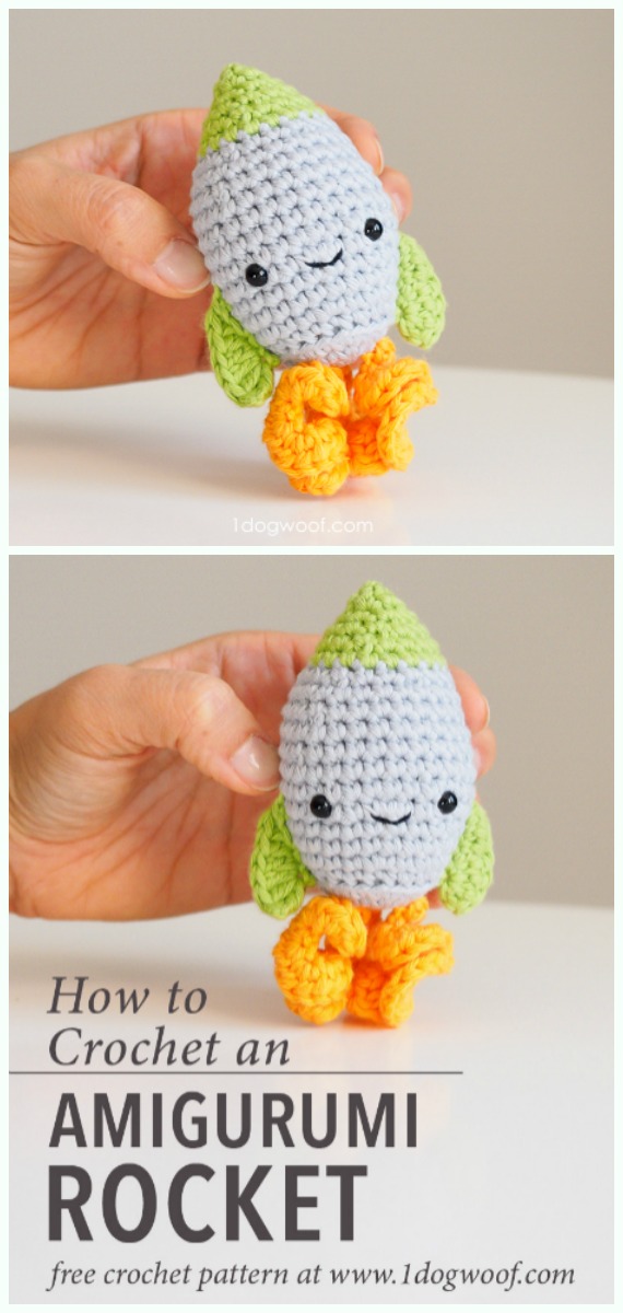 Crochet Rocket Amigurumi Free Pattern - #Amigurumi; #Rocket;Toy Free Crochet Patterns