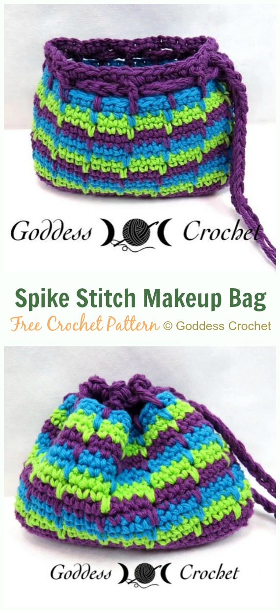 Crochet Drawstring Bags Free Patterns DIY Tutorials