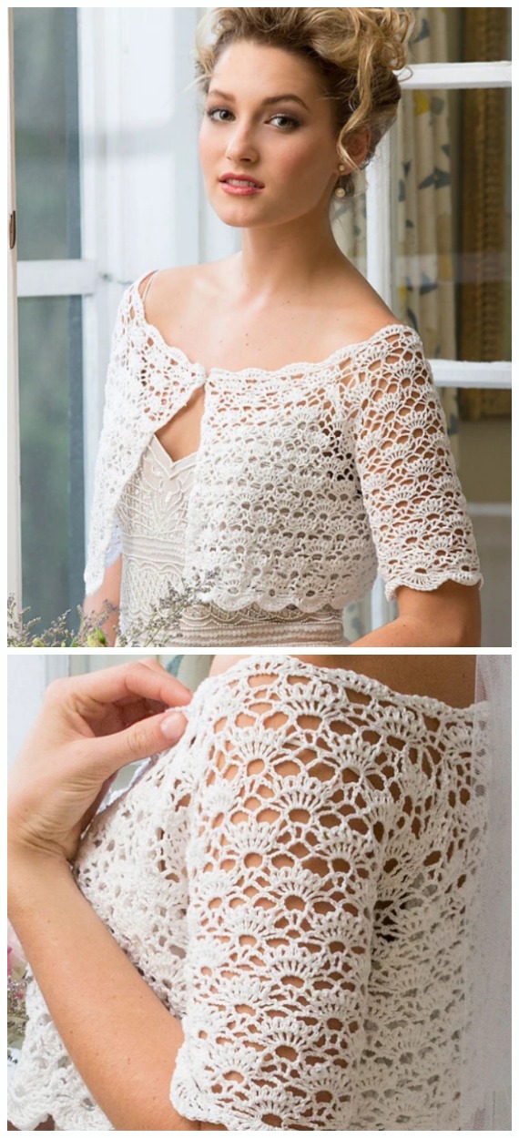 Exquisite Bridal Topper Crochet Free Pattern- Women #CropTop; Free #Crochet; Patterns [Summer Edition]