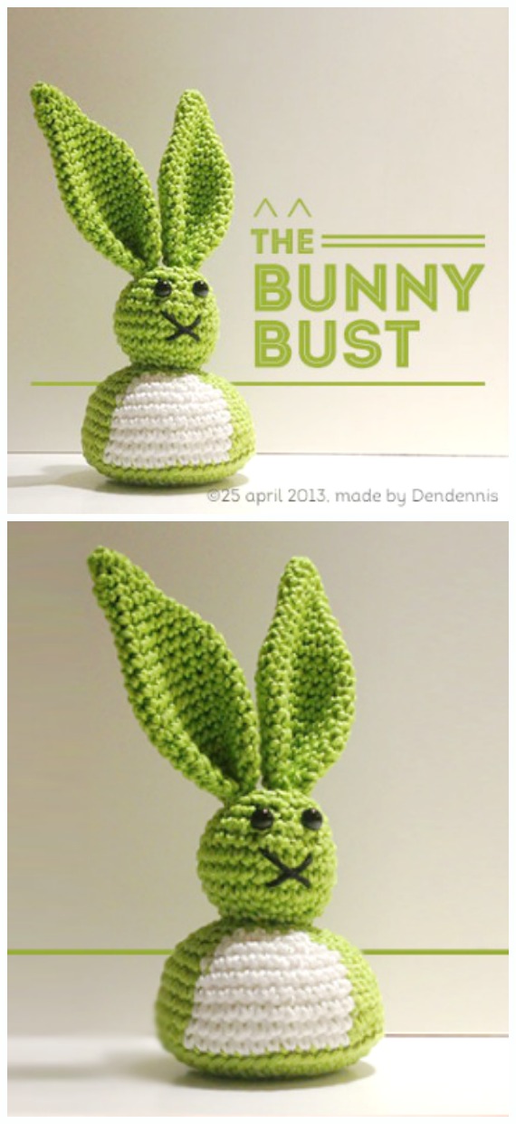 Amigurumi Bunny Bust Crochet Free Pattern - Crochet #Bunny; Toy #Amigurumi; Free Patterns