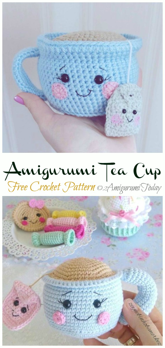 Amigurumi Tea Cup Free Crochet Pattern - #Crochet; #Teacup; Free Patterns