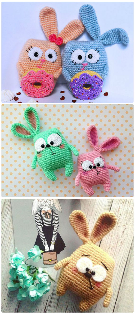 Amigurumi Bunny with Donut Crochet Free Pattern - Crochet #Bunny; Toy #Amigurumi; Free Patterns