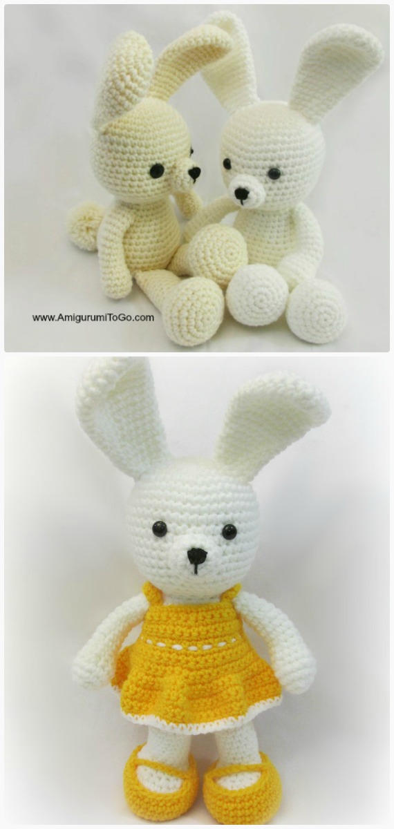 Amigurumi Spring Time Dress me Bunny Crochet Free Pattern - Crochet #Bunny; Toy #Amigurumi; Free Patterns