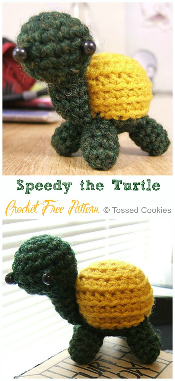 Amigurumi Speedy the Turtle Crochet Free Pattern - #Crochet; #Turtle; Amigurumi Toy Softies Free Patterns