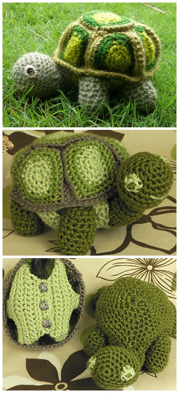 Amigurumi Turtle Toy in Shell Crochet Free Pattern - #Crochet; #Turtle; Amigurumi Toy Softies Free Patterns