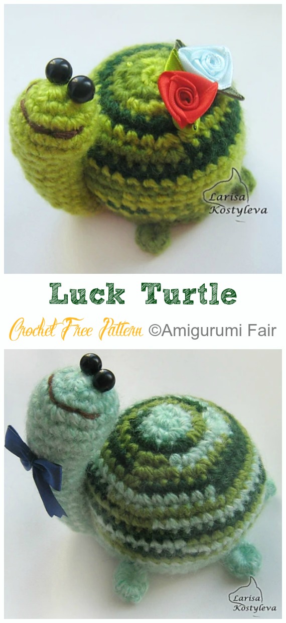 Amigurumi Luck Turtle Crochet Free Pattern - #Crochet; #Turtle; Amigurumi Toy Softies Free Patterns
