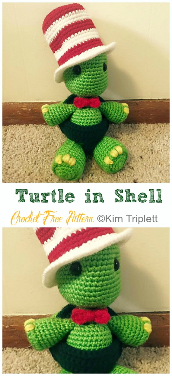 Amigurumi TTurtle in Shell Crochet Free Pattern - #Crochet; #Turtle; Amigurumi Toy Softies Free Patterns