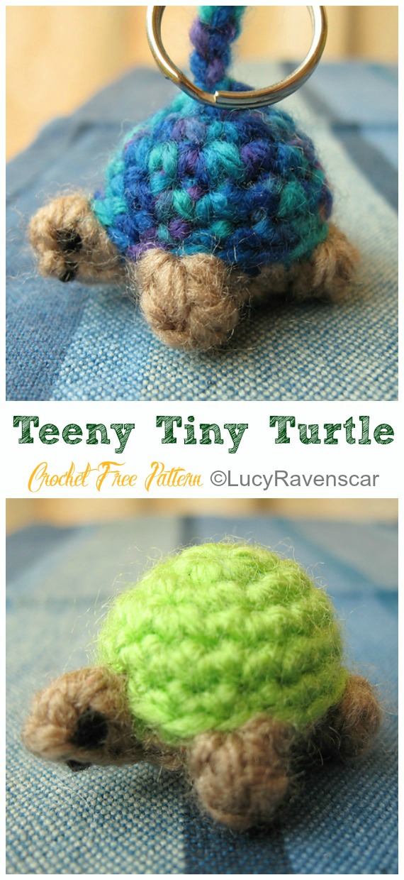 Amigurumi Teeny Tiny Turtle Crochet Free Pattern - #Crochet; #Turtle; Amigurumi Toy Softies Free Patterns
