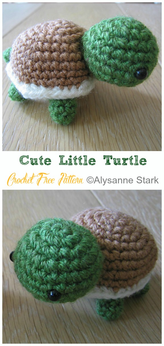 Amigurumi Cute Little Turtle Crochet Free Pattern - #Crochet; #Turtle; Amigurumi Toy Softies Free Patterns