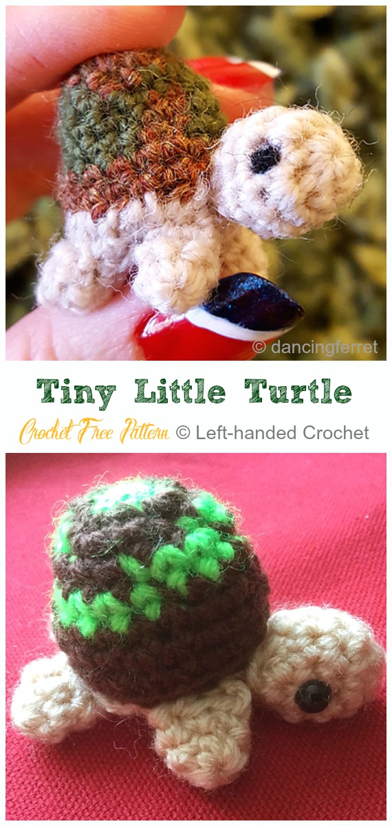 Amigurumi Tiny Little Turtle Crochet Free Pattern - #Crochet; #Turtle; Amigurumi Toy Softies Free Patterns