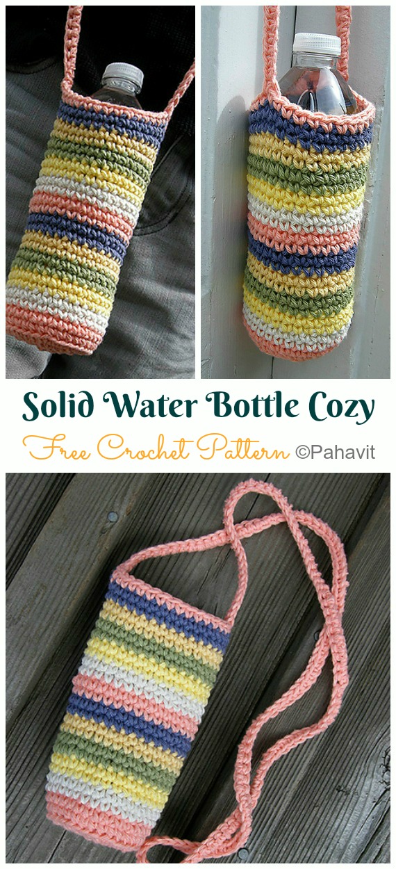 Water Bottle Holders &amp; Slings Free Crochet Patterns