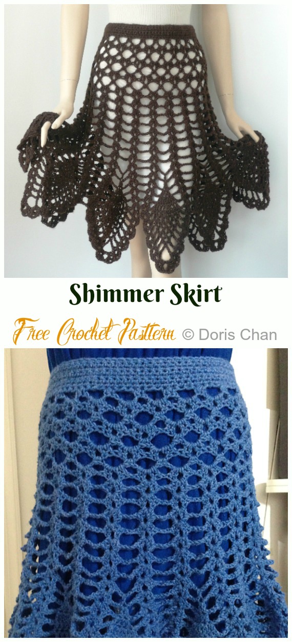 Shimmer Skirt Crochet Free Pattern - #Crochet; Women #Skirt; Free Patterns For Any Season