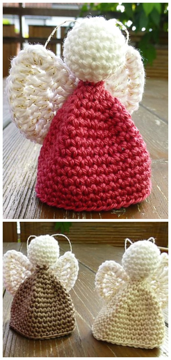 Crochet Quick and Easy Christmas Ornament Free Pattern - Crochet Angel Free Patterns