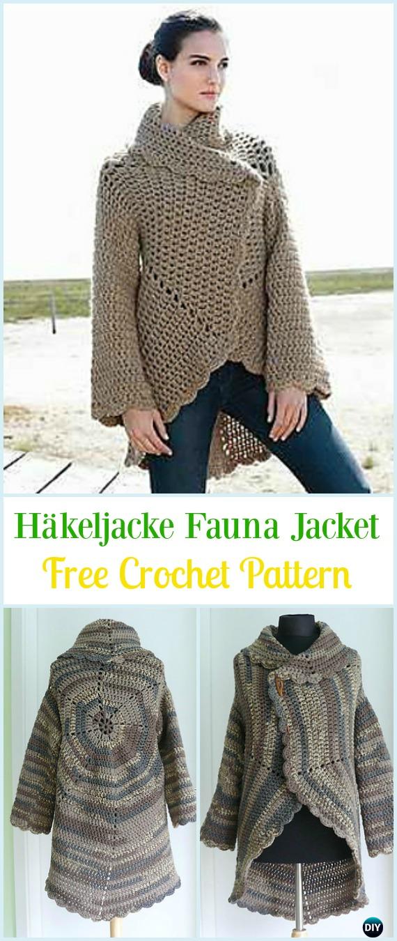 Crochet Häkeljacke Fauna Jacket Free Pattern - #Crochet; Circle Vest & Sweater #Jacket; Cardigan Free Patterns