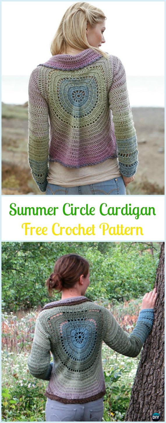 Crochet Summer Circle Cardigan Free Pattern - #Crochet; Circle Vest & Sweater Jacket #Cardigan; Free Patterns