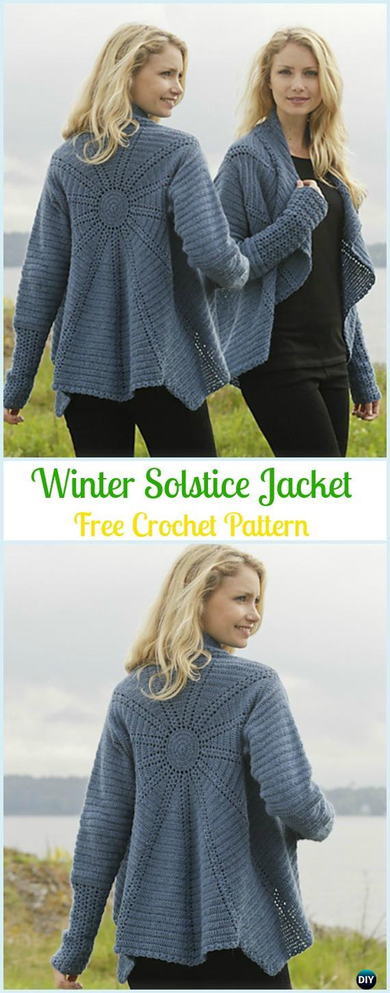 Crochet Winter Solstice Jacket Free Pattern - #Crochet; Circle Vest & Sweater #Jacket; Cardigan Free Patterns