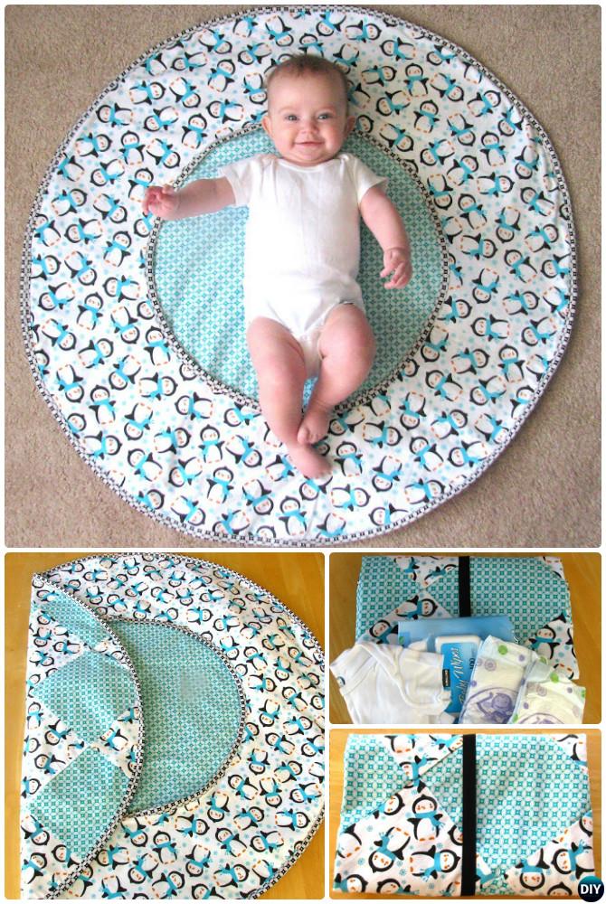 DIY Baby Diaper Changing Pad Travel Play Mat Sew Pattern Picture Instructions