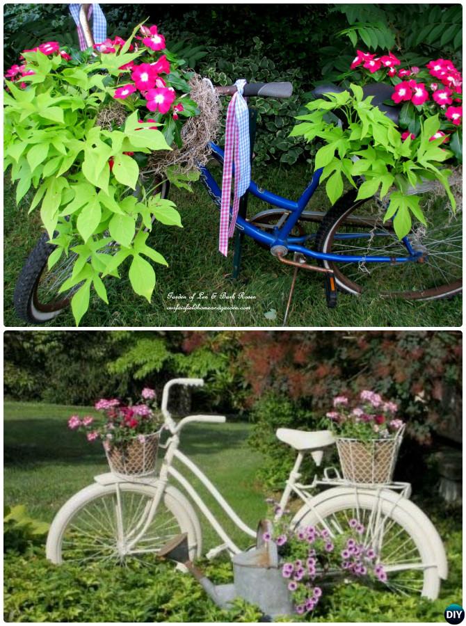 DIY Bicycle Planter Instructions-20 DIY Upcycled Container Gardening Planters Projects