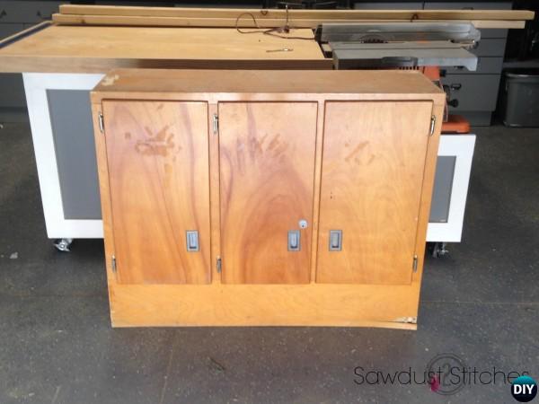 DIY Cabinet Kitchen Island with Tilt Out Trash Can-Smart Ways to Hide Your Trash Can 
