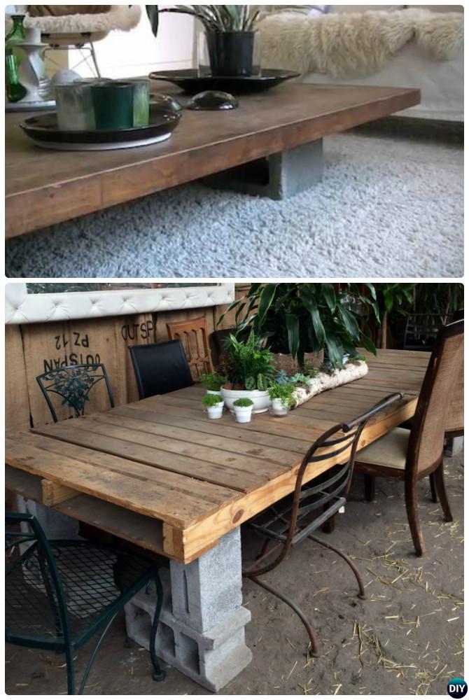 Unexpected DIY Concrete Block Furniture Projects