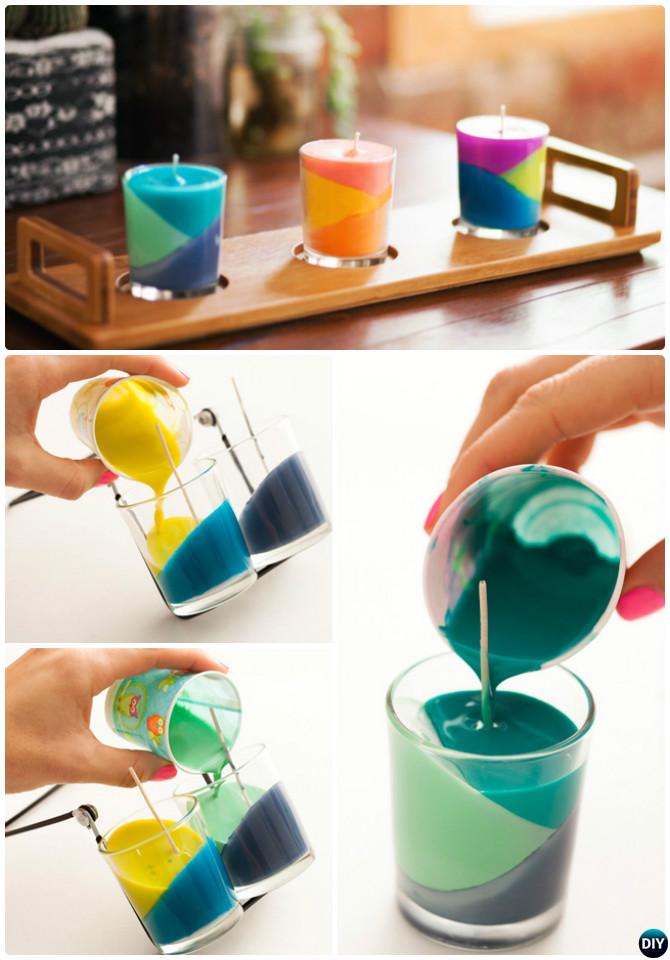 DIY Color Block Crayon Candle Instruction-Crayon Candle Ideas 