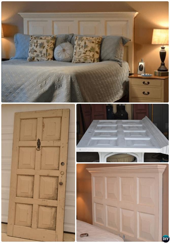 DIY Door Headboard-Re-purpose Old Door Into Headboard Instruction