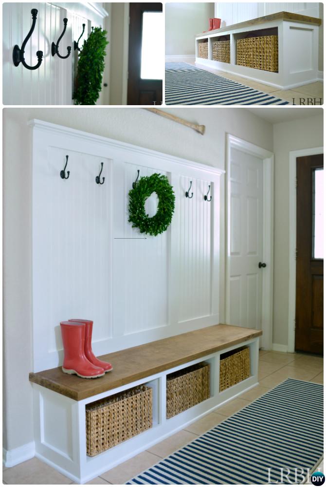 DIY Entryway Mudroom Instructions-20 Best Entryway Bench DIY Ideas Projects 