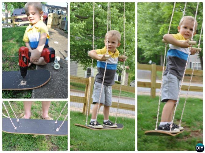 DIY Kids Skateboard Swing Instructions