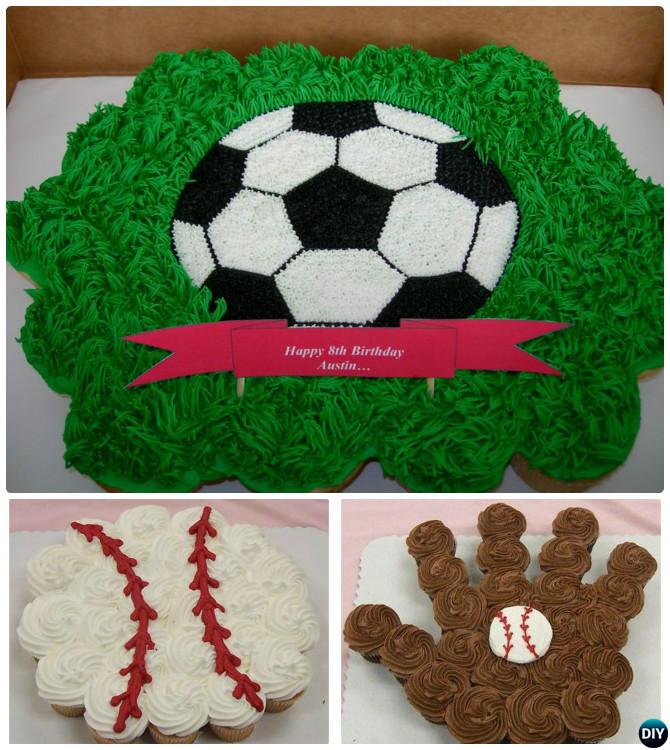 DIY Pull Apart Ball Cupcake Cake-20 Gorgeous Pull Apart Cupcake Cake Designs For Any Party