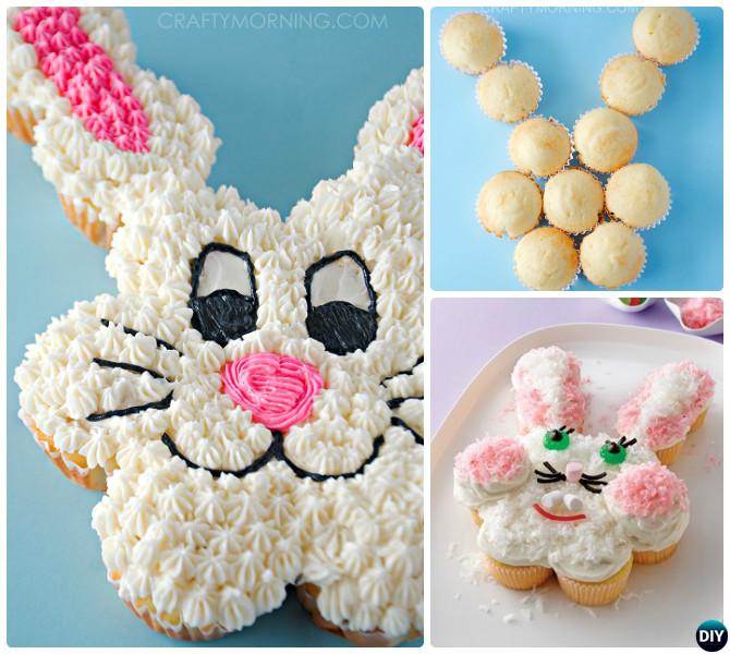 DIY Pull Apart Bunny Cupcake Cake-20 Gorgeous Pull Apart Cupcake Cake Designs For Any Party