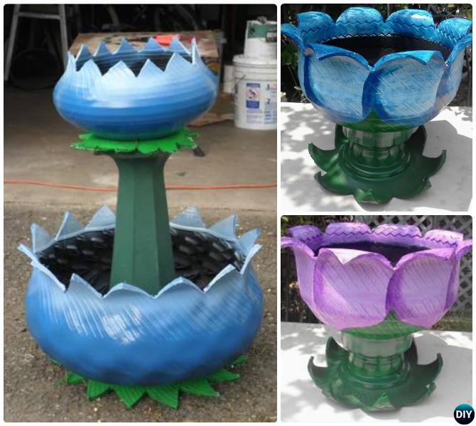 DIY Tire Planter Flower Pot-DIY Tire Planter Ideas 