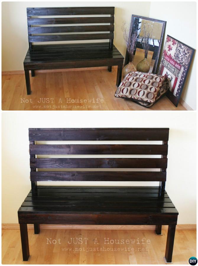 DIY Wood Entryway Bench Chair Instructions-20 Best Entryway Bench DIY Ideas Projects 