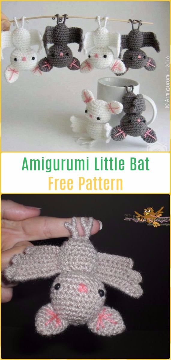Amigurumi Little Bat Free Pattern-Amigurumi Crochet Bat Free Patterns