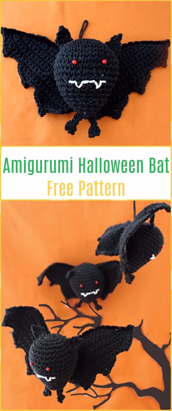Amigurumi Halloween Bat Free Pattern-Amigurumi Crochet Bat Free Patterns