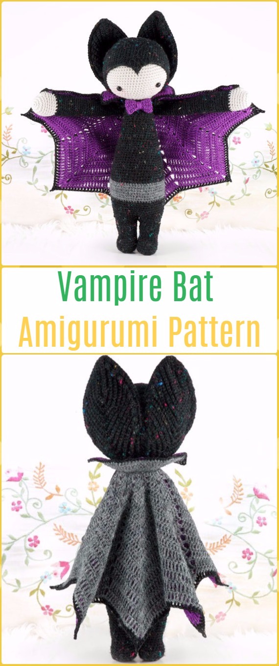 Amigurumi Vampire Bat Paid Pattern-Amigurumi Crochet Bat Patterns